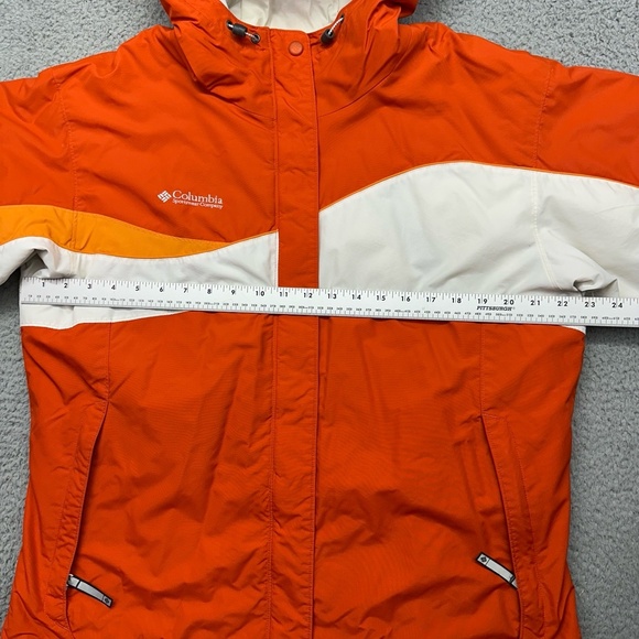 Columbia Sportswear XL5636 205 Womens Size XL Coat Orange/White Winter Jacket - Picture 6 of 12